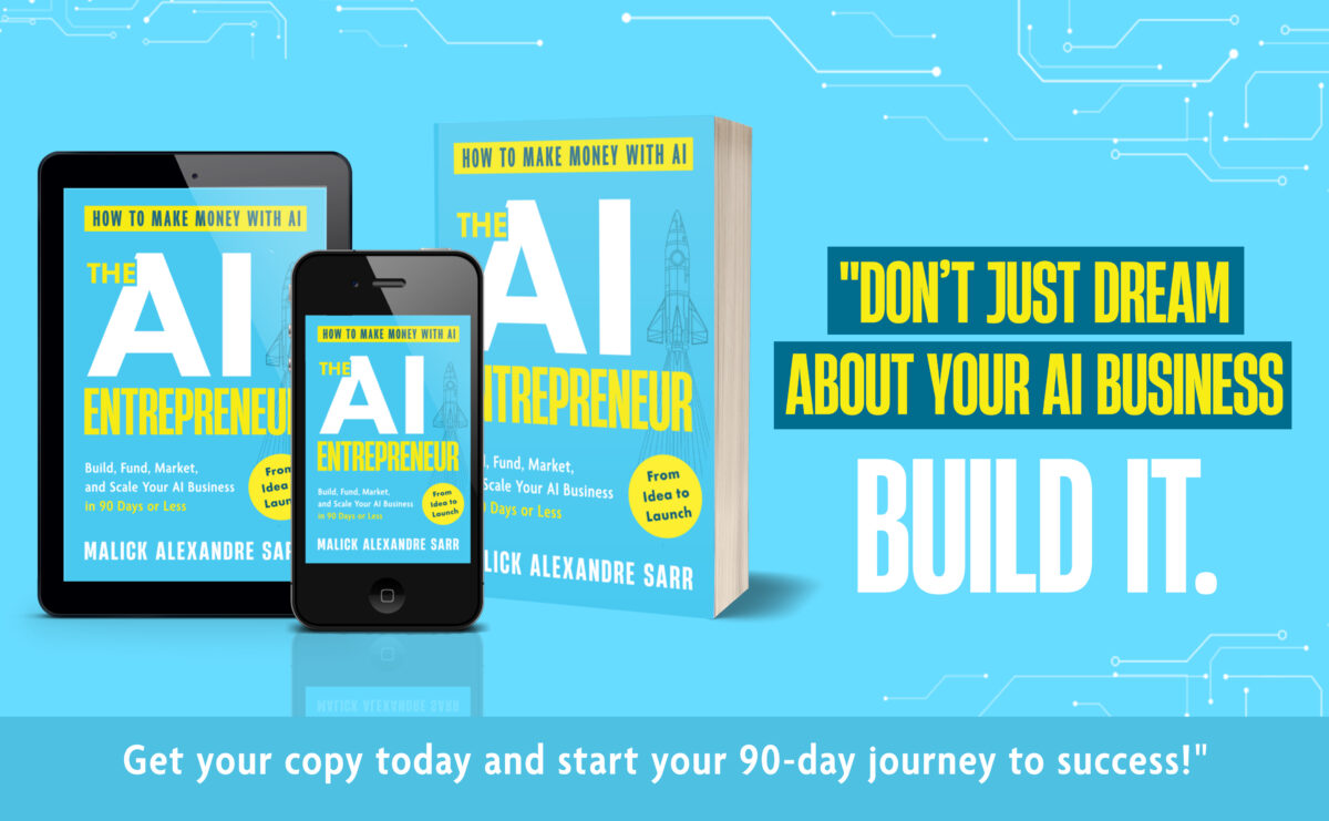 The AI Entrepreneur on tablet, paperback, and phone — Don't just dream about your AI business. Build it.